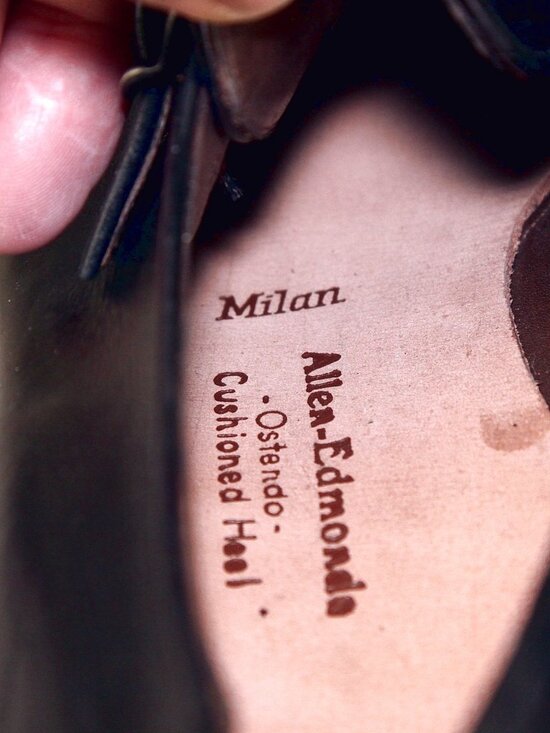 * NOS * $325 Allen Edmonds MILAN Monkstrap 10.5 B Narrow Blk * add $15 new Trees main image 8